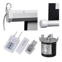 EVEREST EPP-240 240x200  MOTORLU PROJEKSİYON PERDESİ  Uzaktan Kumandalı Arkası Siyah Fonlu Duvar ve Tavana Perde - 2